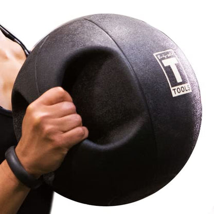 Body-Solid Exercise Medicine Balls, Heavy-Duty Non Slip Rubber Grip with Dual Handles Medicine Ball for Weights Training, Weightlifting & Core Workouts - size: 8 lb