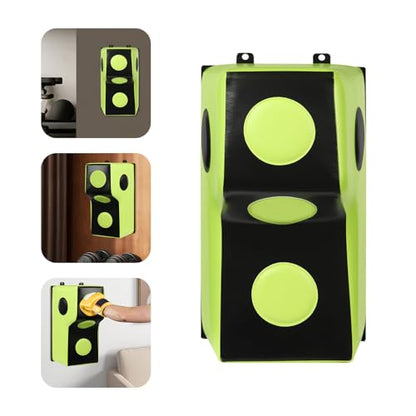 Wall Mount Punching Bag – Space-Saving Boxing Training Equipment for Hooks, Uppercuts & More (15.7x11.8x27.5in) - Durable PU, EVA, Steel Design for Home Gym - color: Green