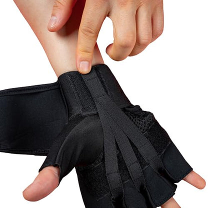 Boxing Hand Wraps Inner Gloves Men Women, Quick 45cm Long Wrist Straps, Elasticated Padded Fist Under Mitts Protection, Muay Thai MMA Kickboxing