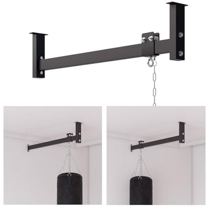 42" Heavy Bag Hanger Roller, Adjustable Wall & Ceiling Mount Rail