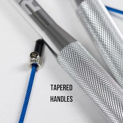 Rep Fitness Speed Ropes - Adjustable and Cable Speed Ropes for Conditioning and Double Unders - color: B: SilverHandles
