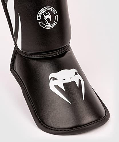 Venum Challenger Kids Shin Guards - color: Black/White, size: Small