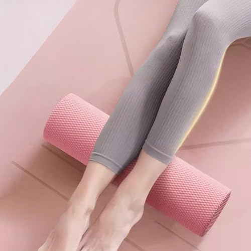 12 Inch EVA Soft Dot Foam Roller for Muscle Therapy, Yoga and Balance Exercises, High-Density Massage Roller, Foam Roller for Back, Legs for Home, Gym and Travel (Pink#M) - color: Pink#m