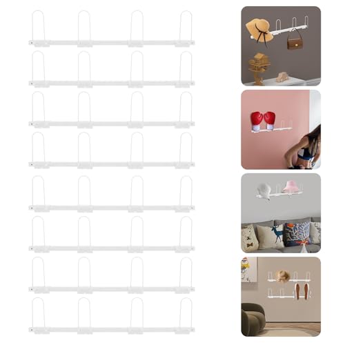 8PCS Wall-Mounted Boxing Glove Storage Rack, Glove Storage Display Cabinet, Hanging Boxing Glove Drying Rack (Whi) - color: White