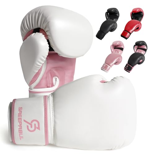 Boxing Gloves for Men & Women, Beginner Kickboxing, 8-16oz - color: Dopamine Pink, size: 8oz