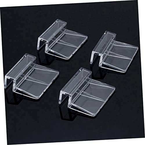 WOONEKY 15pcs Aquarium Stand Acrylic Clips Fish Tank Cover Holder Betta Aquarium Tank Brackets Easy Installation - size: 5.5X4X1.8CM