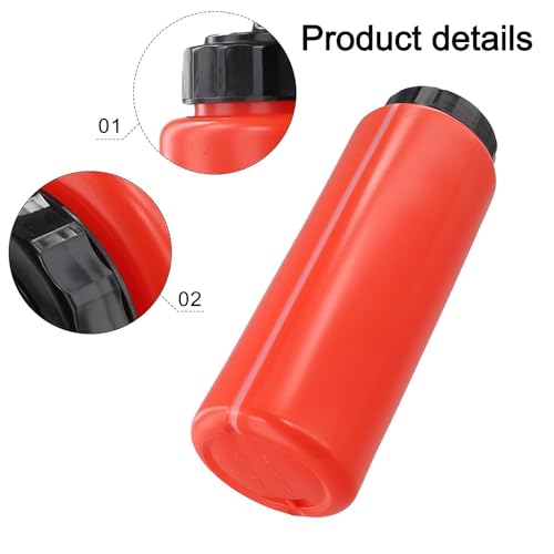 1L Water Bottle with Convenient Squeeze Cap and Long Straw for Athletes on the Move Easy Hydration (Yellow) - color: Yellow