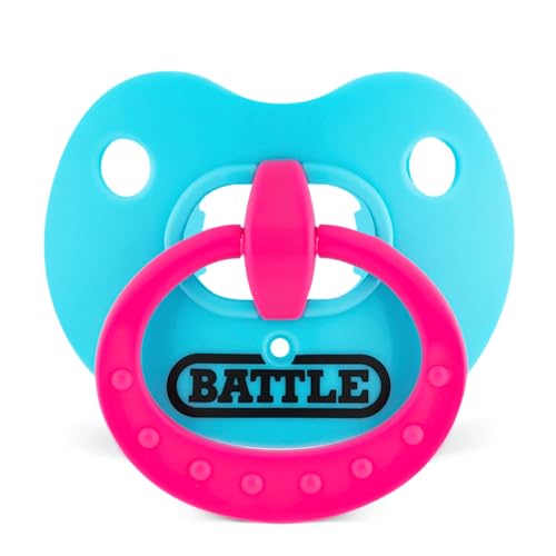 Battle Binky Oxygen Football Mouthguard | Maximum protection for safe secure fit, Built-in airflow channels, No boiling required, Advanced composite material - color: Baby Blue
