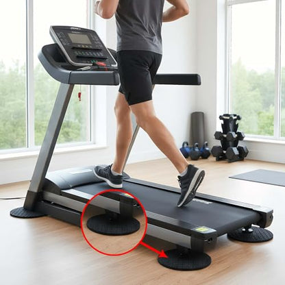 6PCS Non-Slip Walking Pad Mat,Treadmill Mat Pad for Carpet Hardwood Floors Indoor & Gym, Noise Reduction Exercise Equipment Mat for Under Treadmill & Exercise Bike Machines (6, 5MM)
