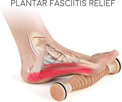 Body Back Wooden Foot Roller & Foot Star® Massage Ball Bundle for Foot Pain | FSA Eligible Foot Roller & Massage Ball For Trigger Point Therapy, Full Body Massage Tool For Plantar Fasciitis, & Relaxation - style: Bundled