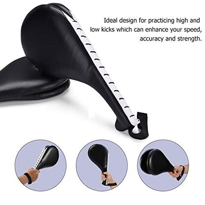 Martial Arts Training Target for Kickboxing and Karate, a Double Kick Pad with Two Striking Leaves for TKD Practice Kicking Pad Drills for Adults and Youth