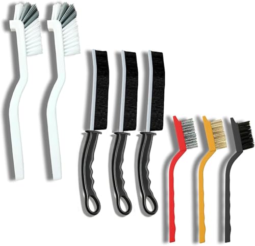 8PCS Cleaning Brush Set, Multi Purpose Gap Brush for Kitchen,Bathroom,Car, Grout, Window Tracks,Bathtub,Vehicle,Faucets,Bowl,Teapot,Cup, Home Essentials Scrub Cleaning Tools,Hard Crevice Cleaning