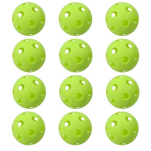 GSE Plastic Practice Baseballs, Hollow Airflow Softballs Training | 26-Holes Lightweight Balls, for Pitching, Batting, Catching for All Skill Levels, for Indoor & Outdoor Games, 2.75", 0.9 oz - color: Fluorescent, style: 240-PACK