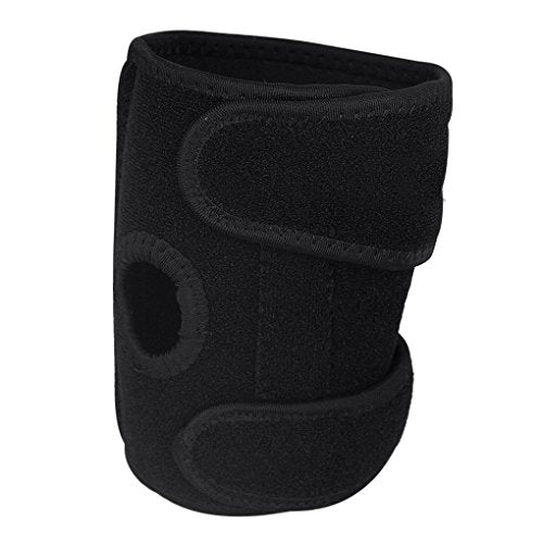 1 PC Adjustable Compression Recovery Elbow Brace Support Anti-Slip Fitness Sports Protection Gear Elbow Pad Guard for Sprain, Pain Relief, Tendonitis, Tennis&Golf Elbow Treatment - color: Black