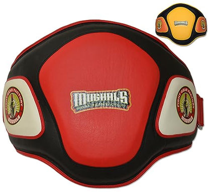 MMA Muay Thai Belly Pad - style: Hook n Loop (Red/White/Black)