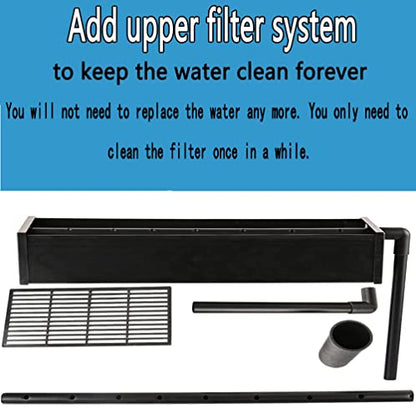 124Gal LED Aquarium Kit Upright Fish Tank Large Glass Fishbowl Glsaa Bar for Patios Living Office Room and Kitchen