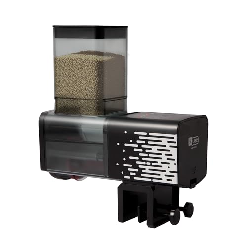Fish Feeder Automatic Dispenser for Indoor Aquarium, Screw Push Design, 17oz Large Capacity