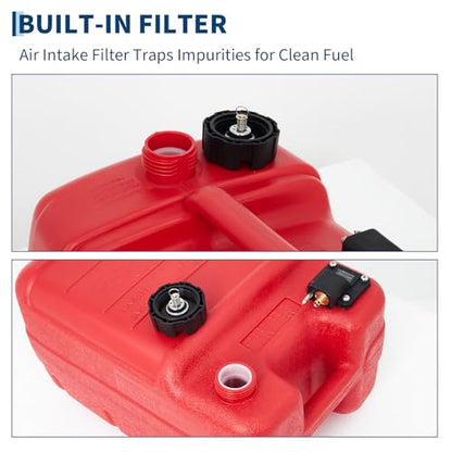 GarveeLife 6 Gallon Marine Tank, Marine Boat Tank with I-Shaped Handle, 24 L Marine Transfer Tank with Hose
