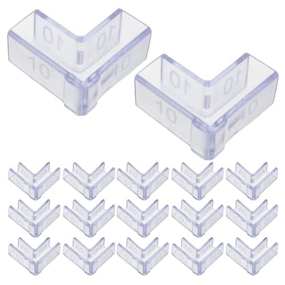 VALICLUD 25pcs Aquarium Corner Protectors 90 Degree L-Shaped Edge Guards for 10mm Thick Glass Fish Tank, Safety Furniture Corner Covers, Non-Adhesive Anti-Collision Tank Edge Protectors