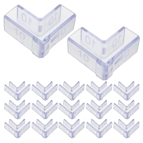 VALICLUD 25pcs Aquarium Corner Protectors 90 Degree L-Shaped Edge Guards for 10mm Thick Glass Fish Tank, Safety Furniture Corner Covers, Non-Adhesive Anti-Collision Tank Edge Protectors