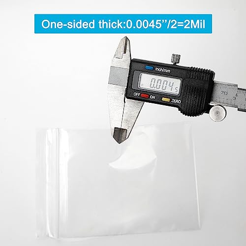 4''x 6'', (Pack of 200) 2 mil Clear Plastic Reclosable Zip Poly Bags with Resealable Lock Seal Zipper for Photo, Jewelry, Bakery, Treats, Treats, Travel, Storage, Packaging & Shipping - size: 4" x 6"