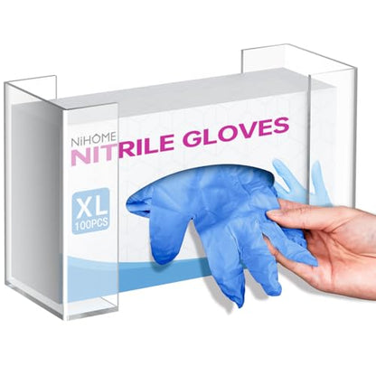 NiHome Clear Acrylic Glove Box Holder Tissue Box Dispenser, Wall Mount - size: 1-tier
