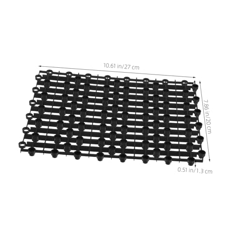 Kisangel 5Pcs PVC Fish Tank Bottom Plate with Nails Multi Functional Clapboard for Aquarium Divider Smooth Surface for Fish Safety Easy Installation Black