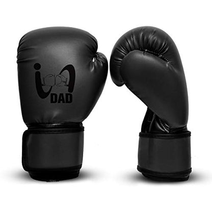 Ultimate - I Boxing Dad - Kids Boxing Gloves MMA Boxing Muay Thai Bag Work - color: Black, size: 4 Oz