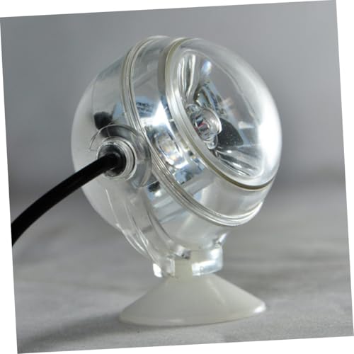 GALPADA Aquarium LED Spotlight with Durable Silicone Suction Cup Fish Tank Decorative Light for Fresh Saltwater Submersible Multi-Purpose Underwater Lamp with Convex Lens US Plug