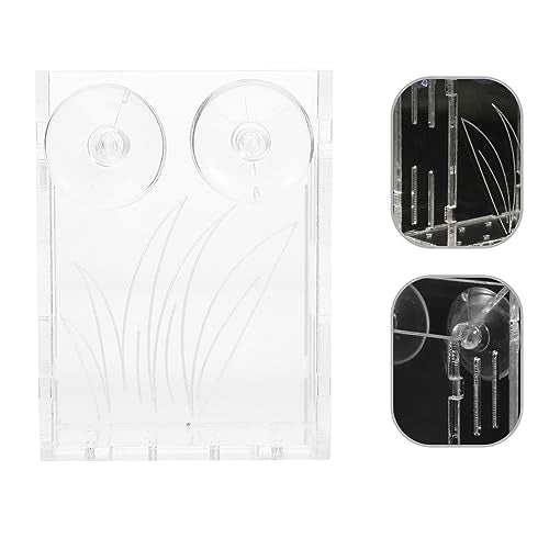 Ipetboom Acrylic Fish Tank Planter Small Vertical Plant Holder for Aquarium Decorative Water Plant Cup