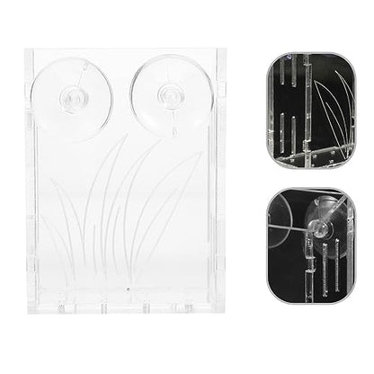 Ipetboom Acrylic Fish Tank Planter Small Vertical Plant Holder for Aquarium Decorative Water Plant Cup