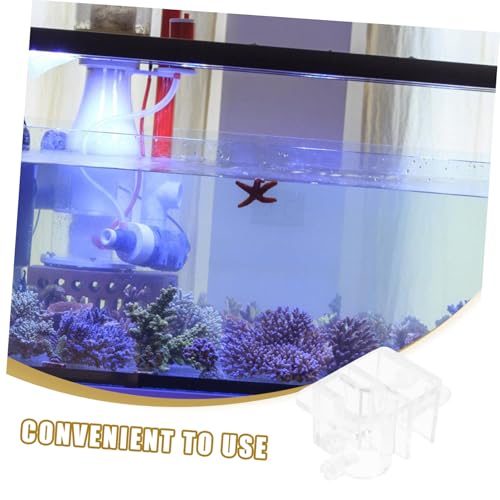 Mikikit Robust Aquarium Water Holder Fish Tank Tubing Clamp Acrylic Tool Rack Accessory