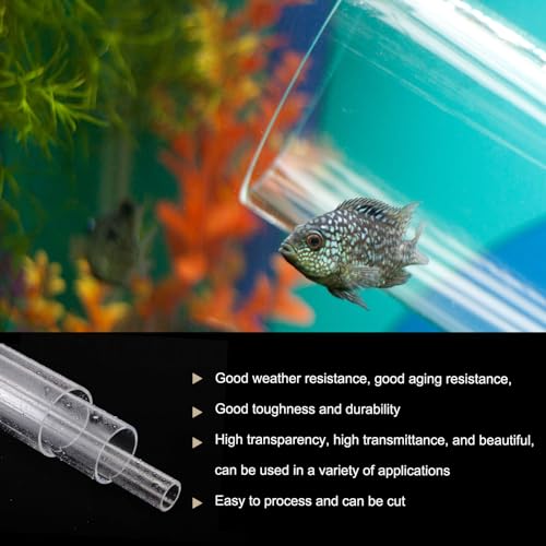 18" Clear Plastic Rigid Pipe 8mm ID x 10mm OD (5/16" ID x 3/8" OD) Acrylic Round Tubing, [for Plumbing, Hydraulics, Pneumatics, Aquarium] - size: 5/16" x 3/8"