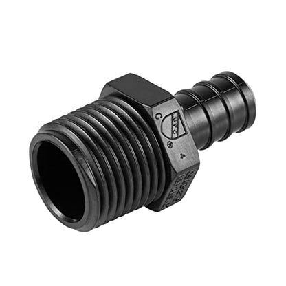 10-Pack EFIELD Poly PPSU Barb Crimp Pex Fitting 1/2" Pex X 1/2" NPT Male Adapter, Potable Water, cUPC Certified,(PPSU1807034) - size: 1/2" P10, style: Male Adapter