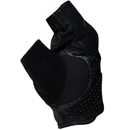 Meister Women's Fit Grip Weight Lifting Gloves w/Washable Amara Leather - color: Black, size: X-Small