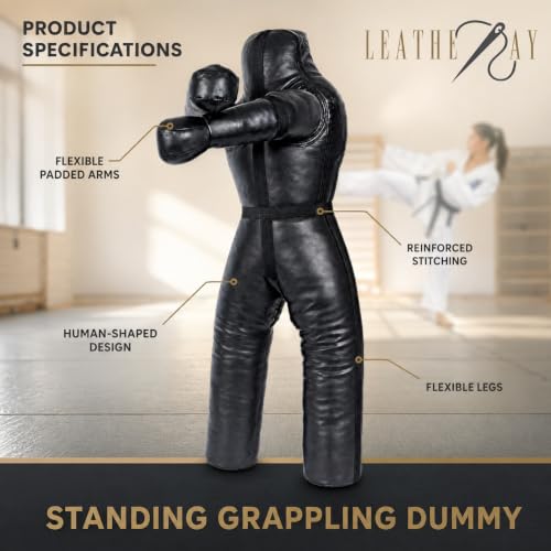 Jiu Jitsu Judo Punching Bag Grappling Dummy Standing Position Wrestling Throwing BJJ Dummy Jiu Jitsu Punching Bag Black -Unfilled - size: 70 inches (6 ft)