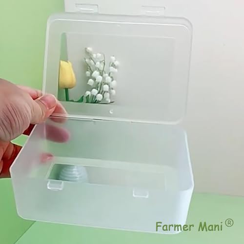 Clear Plastic Storage Containers Box with Lid (5.04x3.5x1.69 inch, 2 Pack), Rectangle Plastic Clear Storage Containers Box for Beads, Coins, Safety Pins and Other Craft Jewelry Watch Findings - size: 5.04 x 3.5 x 1.69 Inch