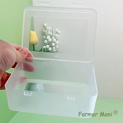 Clear Plastic Storage Containers Box with Lid (5.04x3.5x1.69 inch, 2 Pack), Rectangle Plastic Clear Storage Containers Box for Beads, Coins, Safety Pins and Other Craft Jewelry Watch Findings - size: 5.04 x 3.5 x 1.69 Inch