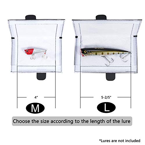 Dr.Fish 3 Pack Fishing Lure Wraps Lure Hook Cover Shield for Fishing Rod Thick Soft Padded Pierce Resistant Hard Baits Minnow Crankbait Popper Spinnerbait