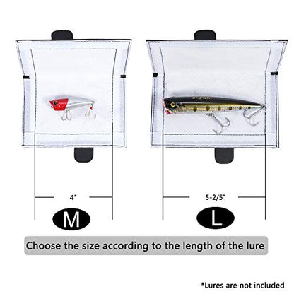 Dr.Fish 3 Pack Fishing Lure Wraps Lure Hook Cover Shield for Fishing Rod Thick Soft Padded Pierce Resistant Hard Baits Minnow Crankbait Popper Spinnerbait