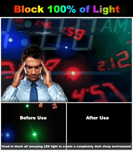 Blackout Tape 1.2 inch x 66 Feet Dark Masking Stickers to Blocking100% of Light, LED Cover Shading Tape for Windows, Electronics, Blinds, Aquarium, Indicator, LCD, Routers, Lamp Strips, Dimming Sheet
