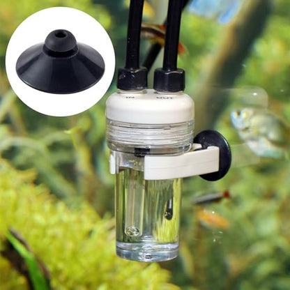 OIIKI 12PCS Fish Tank Suction Cup Clips, Black Aquarium Suction Cup Camp Clips for Fish Tank Attachments for Tank Pump, Overhead Line Tube, Fish Tank Aeration Setup - color: Black,12pcs