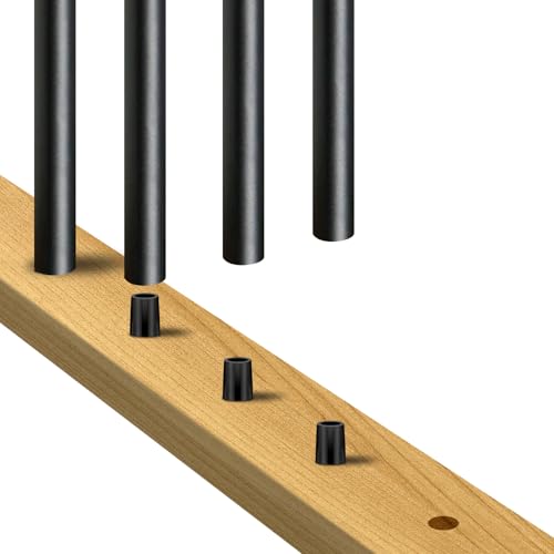 Baluster Connectors (200 Pcs) - Includes Zinc-Plated Screws, Made of High-Strength Nylon PA66, One-Piece Injection Molded, Designed for Round Tubes with 16.4-16.8 mm (Approx. 0.65 in) Inner Diameter