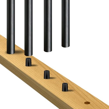 Baluster Connectors (200 Pcs) - Includes Zinc-Plated Screws, Made of High-Strength Nylon PA66, One-Piece Injection Molded, Designed for Round Tubes with 16.4-16.8 mm (Approx. 0.65 in) Inner Diameter