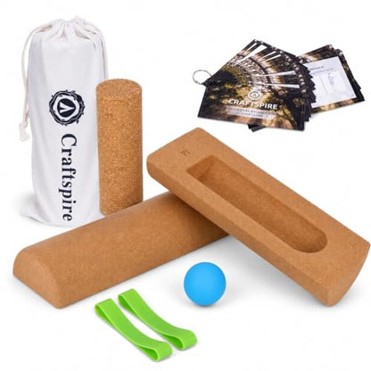 Cork Balance Board 4-in-1 Foot and Ankle Strengthener Kit