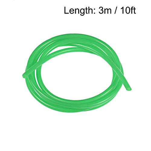 uxcell Silicone Tube, 3/32"(2mm) ID x 5/32"(4mm) OD 10ft Silicone Rubber Tube Air Hose Water Pipe for Pump Transfer Green - color: Green, size: 3/32" x 5/32"
