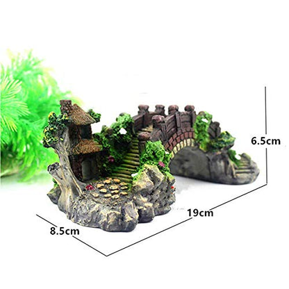 Aquarium Ornament Resin Arch Bridge Bridge Aquarium Fish Tank Ornament Decoration for Aquarium Fish Tank Landscape and Home, Aquarium,2.7"*3.3"*6.8"