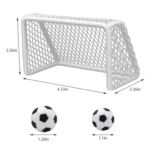 Fish Tank Decorations Stainless Steel Mini Soccer Goal & Football Set, Aquarium Decor & Accessories, Fish Tank Toys for Betta, Goldfish & Turtles, Mini Soccer Net Aquarium Ornament