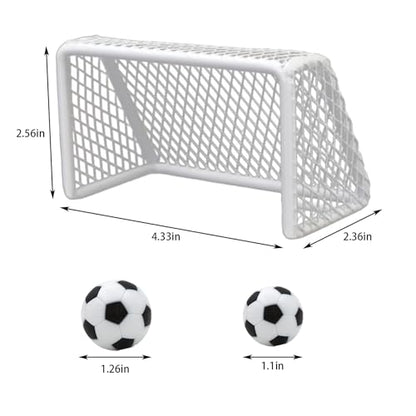 Fish Tank Decorations Stainless Steel Mini Soccer Goal & Football Set, Aquarium Decor & Accessories, Fish Tank Toys for Betta, Goldfish & Turtles, Mini Soccer Net Aquarium Ornament