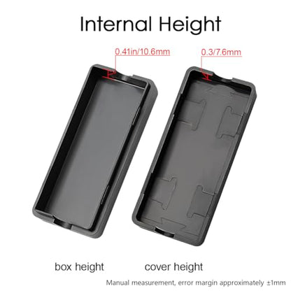 5Pcs ABS Plastic Electrical Project Case Power Junction Box, Project Box Black 2.4 x 1.0 x 0.6 inch (60 x 26 x 16 mm) - size: 2.4" x 1.0" x 0.6"(5pc)